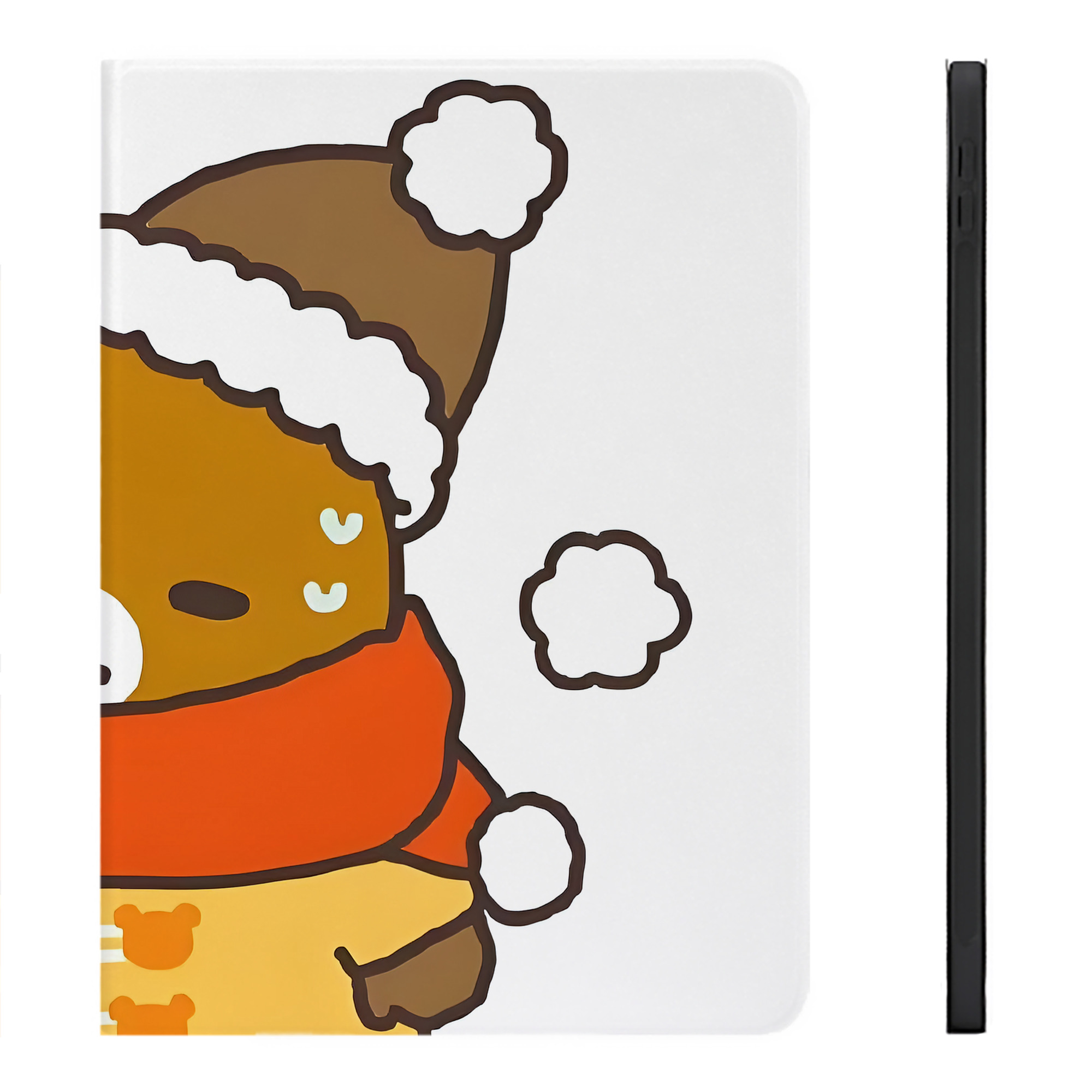 （画像用） リラックマ リラックマ キイロイトリ Rilakkuma Korilakkuma Kiiroitori IPadケース ペンホルダー付き ブックスタイルデザイン